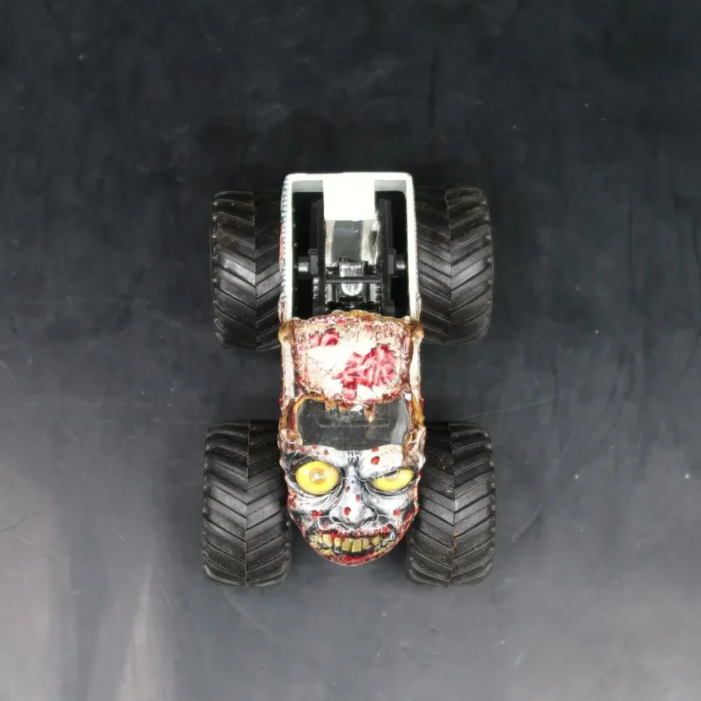 Hot Wheels Monster Jam Zombie Diecast Car Toy Vehicle Silver Rims 1:64 Scale